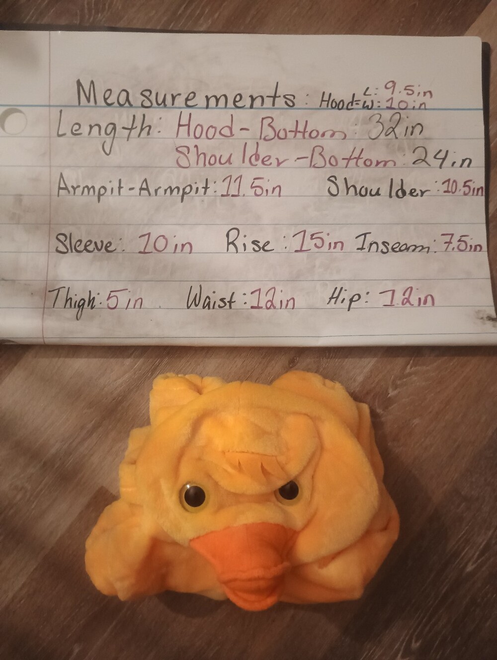 Michley Yellow Duck Plush Hooded Halloween Costume One-Piece Onesie for Baby - Picture 6 of 9